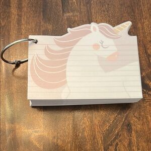 Unicorn Index Cards with Ring